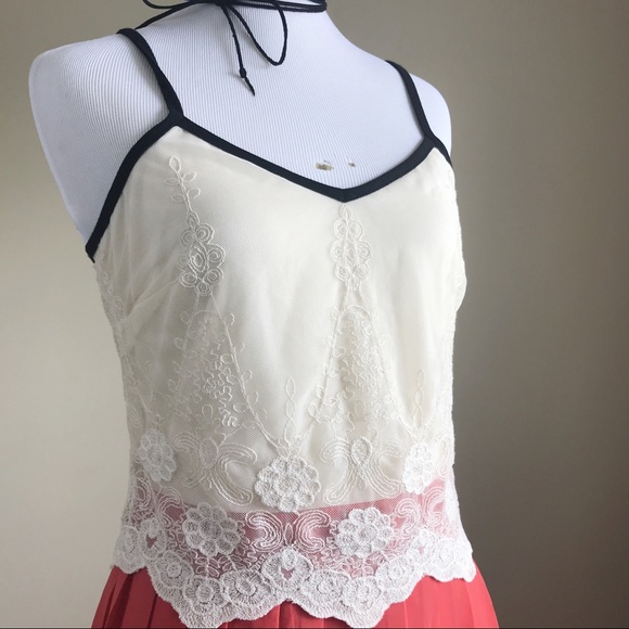 Maison Jules Dress Pleated Lace Detail size S - Picture 2 of 7